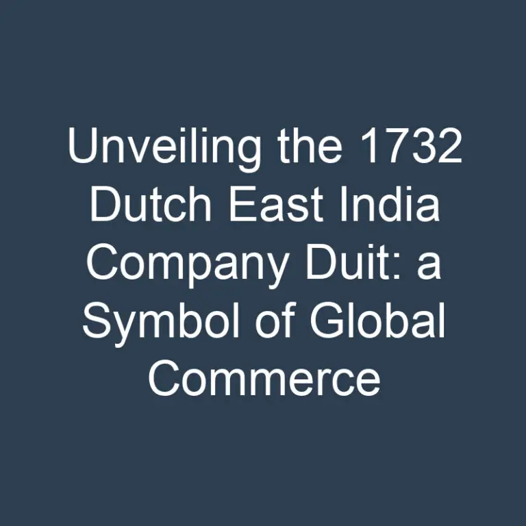 Unveiling the 1732 Dutch East India Company Duit: a Symbol of Global Commerce