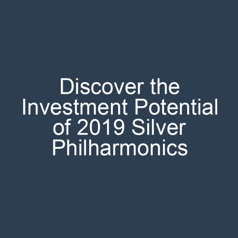 Discover the Investment Potential of 2019 Silver Philharmonics