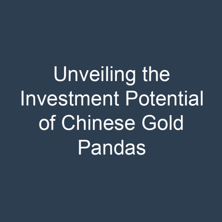 Unveiling the Investment Potential of Chinese Gold Pandas
